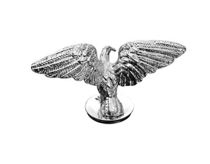 Posąg Otwarte skrzydła Orzeł Chromowany błotnik Ornament Figurka chłodnicy Maskotka - Zdjęcie 1 z 6