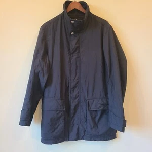 Canali Mens Rain & Wind Tech Full Zip Jacket Size 50 Black Lightweight - Picture 1 of 11