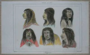 Impresión 1840 FUEGIANOS, TIERRA DEL FUEGO, CHILE (#10) - Imagen 1 de 1