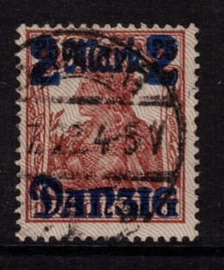 Danzig 43 II sehr schön gestempelt geprüft Befund Germania 2 Mk (23579) - Picture 1 of 3