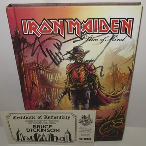 LIBRO DE HISTORIETA FIRMADO POR BRUCE DICKINSON PIEZA DE LA MENTE IRON MAIDEN CERTIFICADO DE AUTENTICIDAD - Imagen 1 de 6