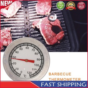BBQ Smoke Grill Thermometer 0-120 Celsius Stainless Steel Baking Oven Temp Gauge