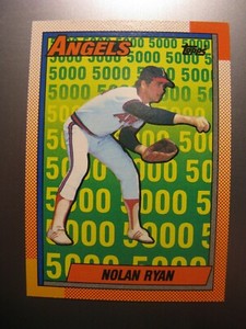 1990 Topps #3 Nolan Ryan 5,000K's California Angels