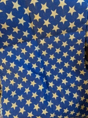 "2 piezas de tela patriótica de arpillera de 3 yardas por 45"" estampado de estrellas e impresión de rayas" Foto 1 de 2