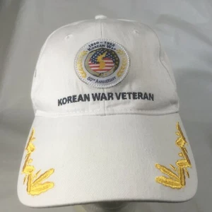 War Veteran Korean Hat Korea White Baseball Military 60th Anniversary 1950-53 - Picture 1 of 4