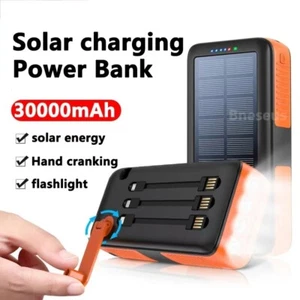 Chargeur Banque d'énergie solaire à manivelle 50000mAh extérieur externe batterie portable - Photo 1 sur 14
