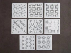 Sashiko Stencils | Embroidery Patterns or Quilting Stencils | Sashiko Templates  - Picture 1 of 18