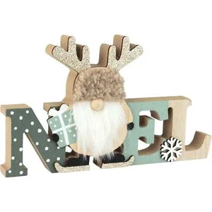 Wooden Noel Christmas Party Table Decoration Festive 20cm - Picture 1 of 3