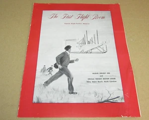 vtg The First Flight Room menu Wilbur Wright Inn Orville Motor Lodge Kitty Hawk - Picture 1 of 7