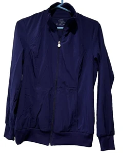 Cherokee Womens Medium Infinity Zip Front Warm-up Scrub Jacket 2391A Plum Purple - Picture 1 of 5