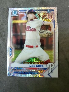 2021 Bowman Chrome Mojo Refractor Mick Abel #BCP-42 Phillies - Picture 1 of 1