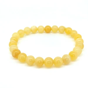 7MM Natural Calcite Smooth Crystal Beads Stretchy Charm Bracelet Best Gift - Picture 1 of 5