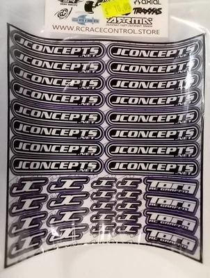 Jconcepts RC Logo Decal Sheet Purple - Image 1 of 4