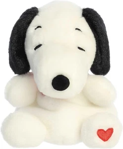 Aurora Timeless Peanuts Palm Pals Snoopy Hearts Stuffed Animal - White 5 Inches - Picture 1 of 4