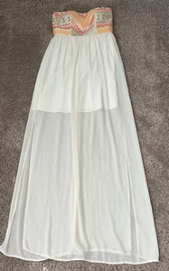 Minuet - Multicolor Lined Strapless Maxi Dress - Small - Picture 1 of 9