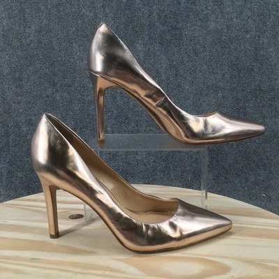 Banana Republic High Heels Womens 10 Stiletto Slip On Silver Patent Leather - Image 1 of 4