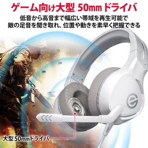 Casque gaming ELECOM casque filaire léger coussinets d'oreilles souples blanc Japon - Photo 1/7