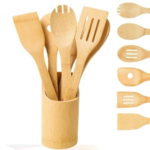 Durable Eco-Friendly Kitchen Utensil Set Bamboo Cooking Gadgets Kitchen Tool Set - Picture 1 of 10