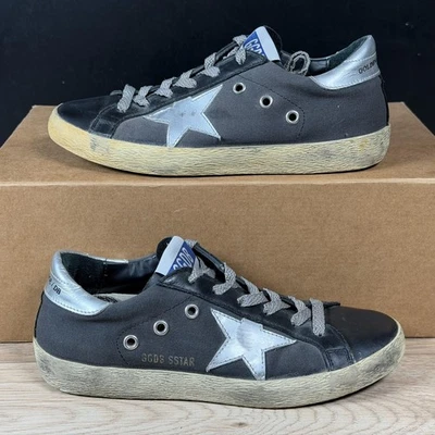 Zapatos Golden Goose Superstar para mujer 37 negros plateados desgastados zapatillas bajas Foto 1 de 4