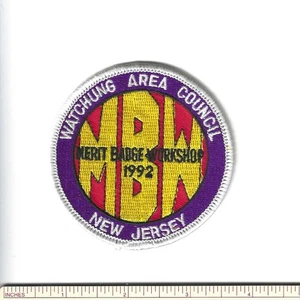 SCOUT BSA 1992 WATCHUNG AREA COUNCIL MERIT BADGE WORKSHOP MERGED NEW JERSEY NJ - Picture 1 of 1
