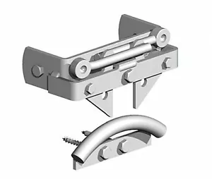 Atrapa de puerta de campo de dos vías con pestillo uni galvanizado - Imagen 1 de 1