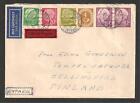 6 - Airmail Express to Finland 1954 with Horiz. Pair, backstamp - cat 600 euros