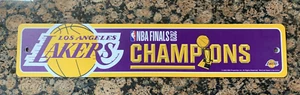 Los Angeles Lakers WinCraft 2020 NBA Finals Champions 3.75'' x 19'' Street Sign - Picture 1 of 2