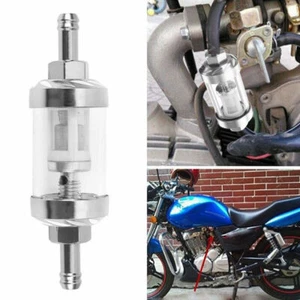 Kraftstofffilter 8MM Aluminium Benzinfilter Vorfilter für Motorrad Auto KFZ PKW - Bild 1 von 10