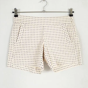 J. Pantalones Cortos Crew 5" Mujer 00 Crudo Azul Marino Lunares 100% Algodón Frente Plano Chino - Imagen 1 de 9