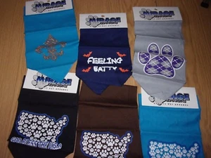 Bundle of 6 assorted dog bandanas mixed sizes - Picture 1 of 3