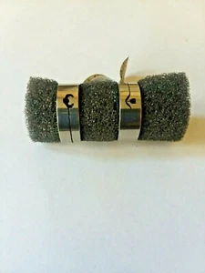 Design Wire Cut Stainless Steel Men women Rings Jewelry Set of 2 Size 7.5 (18mm) - Picture 1 of 3