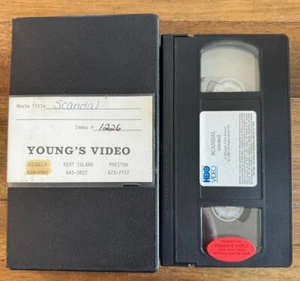 SCANDAL (1989) Unrated VHS - Young’s Video rental case & tape - Picture 1 of 2