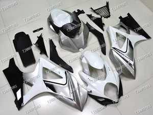 Fit for 2007-2008 GSXR1000 Silver White ABS Injection Mold Bodywork Fairing Kit - Picture 1 of 9