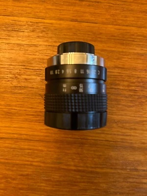 Lente de computadora computadora 12,5 mm f 1,3 montaje en C M25 lente de TV Bolex H16 Super16 Cine Foto 1 de 3