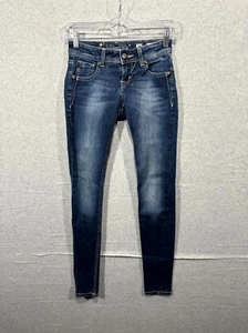 Miss Me Jeans Denim Skinny Embroidered Pockets Casaul Distressed Girls 24 Blue - Picture 1 of 13