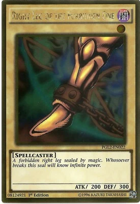 Right Leg of the Forbidden One PGL2-EN022 Gold Rare Yu-Gi-Oh Card 1st Edition - Image 1 of 3