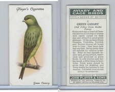 P72-66 Player, Aviary & Cage Birds, 1933, #8 Green Canary