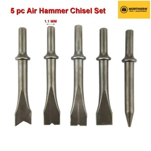 Northern Tool 5 pc Air Hammer Chisel Set with 1.1MM Shaft - Picture 1 of 1