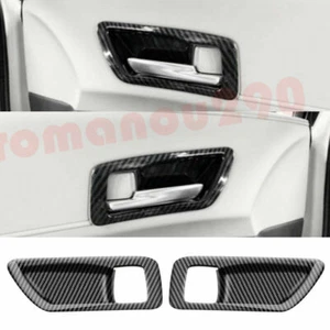 2X For Toyota Sienna 2021-2022 ABS Carbon Fiber Inner Front Door Bowl Cover Trim - Picture 1 of 6