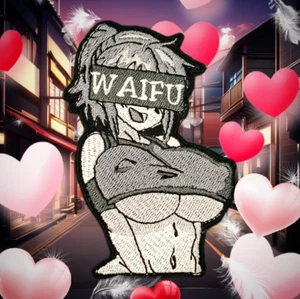Anime waifu embroidered patch - Picture 1 of 4