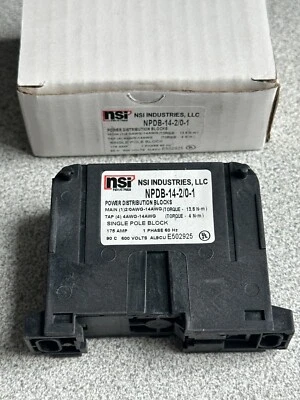 NEW NSI Industries NPDB-14-2/0-1 Power Distribution Block, 1 POLE, 175A - Image 1 of 4
