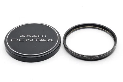 Exc Vintage Asahi Pentax metal lens cap & 49mm filter / M42 Takumar 55mm ◆13 - Image 1 of 3