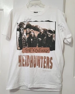Vintage 1992-93 The Kentucky Headhunters Signed T Shirt L - Picture 1 of 8