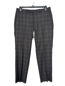 Michael Kors Dress Pants Mens Size 34x30 Burgundy Plaid Wool Classic Fit NWT - Picture 1 of 5
