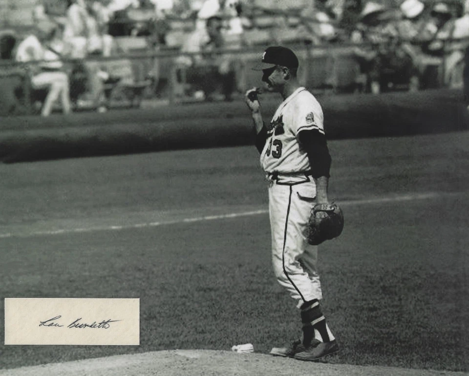 Foto firmada autografiada por Lou 'Lew' Burdette de 8x10 - MLB Braves Yankees - con certificado de autenticidad Foto 1 de 1