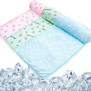 Dog Cooling Mat Ice Silk Self Cooling Bed Pad Pillow for Small Medium Dogs Cats - Picture 1 of 13