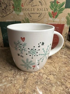 Starbucks Snowflake Winter Christmas Holiday Coffee Cup Mug 14oz Blue Red White - Picture 1 of 8