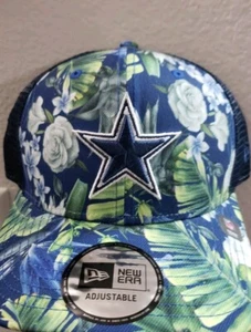Dallas Cowboys Mütze Kappe Mesh Trucker Blumen Snapback Druckknopflasche New Era - Bild 1 von 7
