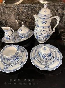 LINDNER_ MARIE LUISE 1150_ Alte Ranke Blau_ Kaffeeservice 6 Personen - Bild 1 von 3