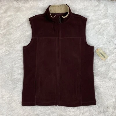 Outdoor Life Mens Fleece Vest Size S Small Burgundy Pockets New NWT - Image 1 of 4